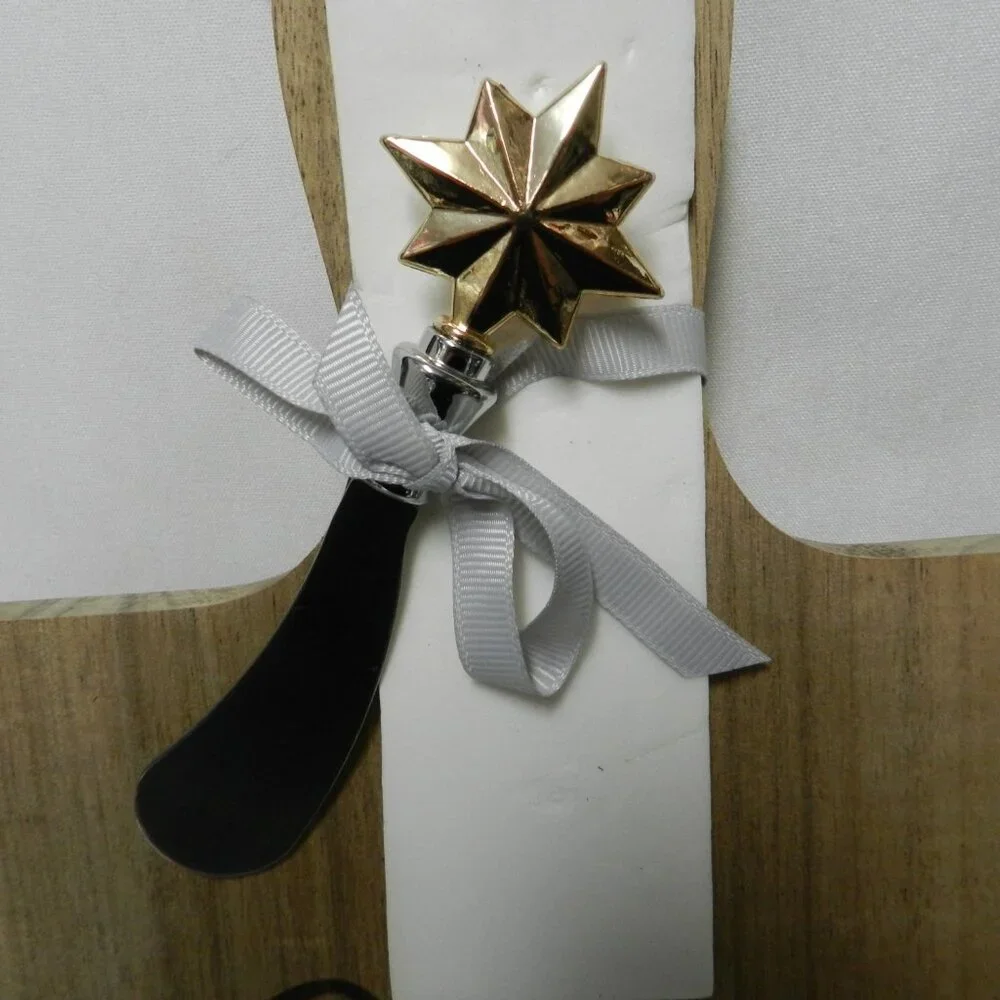 Hallmark Come All Ye Faithful Wood Serving Board w/ star Spreader Christmas NEW